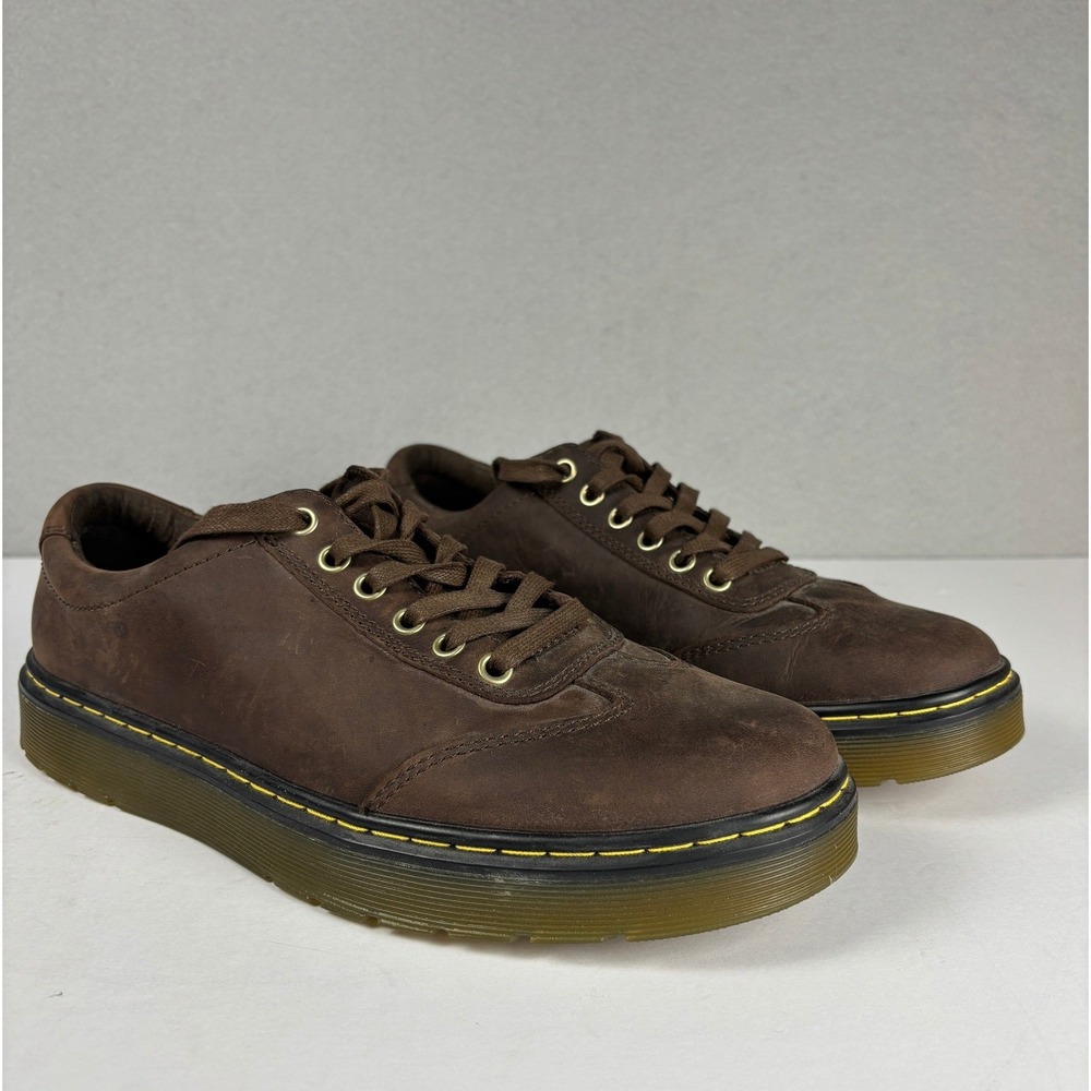 Dr. Martens Dewayne AW004 Leather Low Top Sneakers 10 Brown